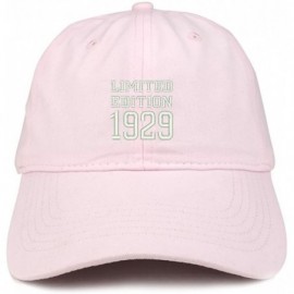 Baseball Caps Limited Edition 1929 Embroidered Birthday Gift Brushed Cotton Cap - Light Pink - CZ18CO5SR0W $19.91