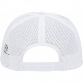 Baseball Caps Cotton Blend Twill 5 Panel Pro Style Mesh Back Trucker Hat - White - CD180D66UR5 $8.54