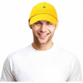 Baseball Caps Pineapple Hat Unstructured Cotton Baseball Cap - Gold - CY18ICDIH2A $12.69