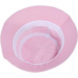 Bucket Hats Unisex Fashion Embroidered Bucket Hat Summer Fisherman Cap for Men Women - Fox Pink - C91983RXOKK $20.19