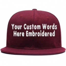 Baseball Caps Hip Hop Snapback Casquette-Embroidered.Custom Flat Bill Dance Plain Baseball Dad Hats - Wine Red - CY18HK9R0SX ...