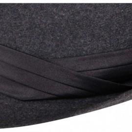 Fedoras Men's Women's Manhattan Structured Gangster Trilby Fedora Hat - P_grey - CB18KWEH4ES $15.54