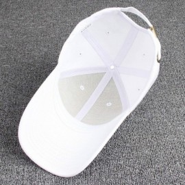 Baseball Caps Baseball Cap Men Women Cotton Dad Hat Adjustable Trucker Hat Solid Color Sports Visor Hats - White - CU18QZ8T3R...