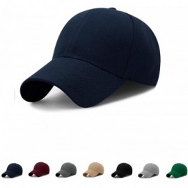 Baseball Caps Baseball Cap Casual Adjustable Plain Baseball Hat for Men Women Dad Tucker Ball Cap - 2 Pcs Navy&navy - C8192W8...