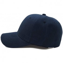 Baseball Caps Baseball Cap Casual Adjustable Plain Baseball Hat for Men Women Dad Tucker Ball Cap - 2 Pcs Navy&navy - C8192W8...