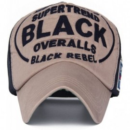 Skullies & Beanies Mens Keep You Feeling Super Trend Overalls Black Rebel Foam Mesh Trucker Hat Baseball Snapback Cap - Khaki...