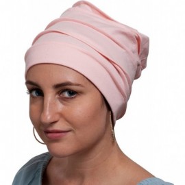 Skullies & Beanies Chemo Cap Women's Slouchy Beanie Headwear - Soft Elastic Inner Headband - Pink - CJ193CIC9WE $35.32