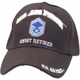 Skullies & Beanies US AIR Force SMSGT Retired Cap Black - C1182IQU36R $11.02
