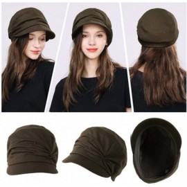 Newsboy Caps Packable Beret Newsboy Cap for Women Spring Summer Winter Gatsby Visor Hat 55-59 cm - 91567coffee - CJ19990X69H ...