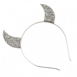 Headbands Silver Tone Devil Horn Mixed Metals Costume Fashion Headband - CS18IHH3WI3 $7.82