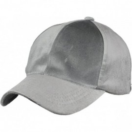 Baseball Caps Ponycap Messy High Bun Ponytail Soft Velvet Adjustable Baseball Cap Hat- Light Gray - CE187DS52K7 $17.48