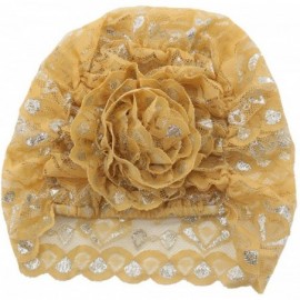 Skullies & Beanies Translucent Lightweight Bonnet Women Muslim Stretch - Yellow - CD18KHNIM9X $8.96