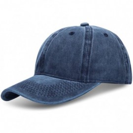 Baseball Caps Men Women Custom Text Embroidered Denim Hat Team Christmas Adjustable Snapback Baseball Caps - Retro Navy - CS1...