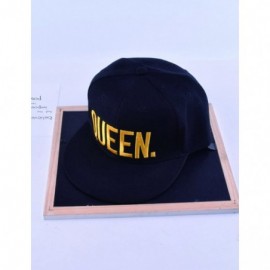 Baseball Caps King Queen Hats Matching Snapbacks Hip Hop Hats Couples Snapback Caps Adjustable - Gold - C618OTUZLQY $28.82