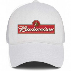 Baseball Caps Budweiser-Logos- Woman Man Baseball Caps Cotton Trucker Hats Visor Hats - White-57 - CZ18WHRL6XU $16.49