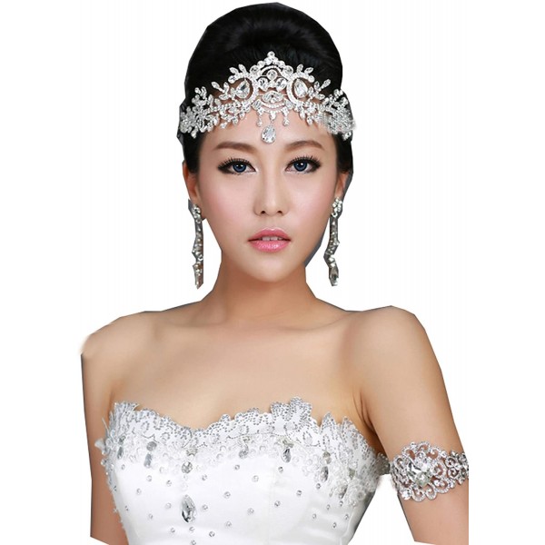 Headbands Bridal Crystal Tiara Crown Hair Accessories For Wedding Quinceanera Tiaras Crowns(AA47) - CO11L1LH4SZ $37.95