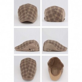 Newsboy Caps Stylish Flat Cap Newsboy Ivy Hat for Men Women Adjustable Paper Boy Hats for Spring Sumer - Khaki - CQ18OTMTQHR ...