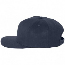 Baseball Caps One Ten Flat Bill Snapback Cap - 110F - Navy - CS11JN91TGZ $8.82