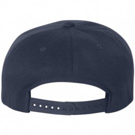 Baseball Caps One Ten Flat Bill Snapback Cap - 110F - Navy - CS11JN91TGZ $8.82