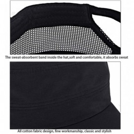Baseball Caps Fashion Solid Color Unisex Adjustable Strap Cadet Cap Embroidered - 1-dark Blue - CQ18W2M7Z06 $15.50
