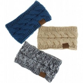 Headbands Women Autumn Winter Soft Elastic Wool Knit Headband Sports Wide Stretch Hair Band Headwear - Camel - C1193YW569Y $9.18