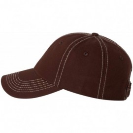 Baseball Caps Custom Dad Soft Hat Add Your Own Embroidered Logo Personalized Adjustable Cap - Brown / Stone Stitch - CJ1953UZ...