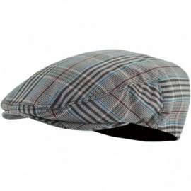 Newsboy Caps Men's Light Weight Tweed Plaid Summer Newsboy Flat Ivy Driving Cap - Gray-brown Plaid - C718ULG8QKQ $16.03