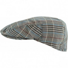 Newsboy Caps Men's Light Weight Tweed Plaid Summer Newsboy Flat Ivy Driving Cap - Gray-brown Plaid - C718ULG8QKQ $16.03