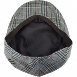 Newsboy Caps Men's Light Weight Tweed Plaid Summer Newsboy Flat Ivy Driving Cap - Gray-brown Plaid - C718ULG8QKQ $16.03