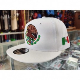Baseball Caps Mexico Snapback dadhat Flat Panel and Vintage Hats Embroidered Shield and Flag - White/Full Color - CA18G36H00K...