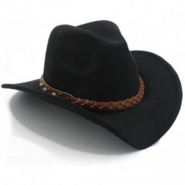 Cowboy Hats Winter Spring Western Cowboy Hat for Womem Men Wide Brim Cowgirl Jazz Cap with The Belt - 7 - CI184XCTX9M $21.47
