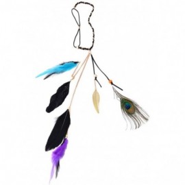 Headbands Flapper Headband Bohemian Stylish Feathers Tassels Headwear - Black - C918KCRDEDW $12.40