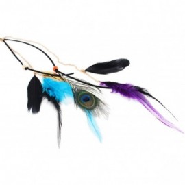 Headbands Flapper Headband Bohemian Stylish Feathers Tassels Headwear - Black - C918KCRDEDW $12.40