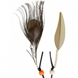 Headbands Flapper Headband Bohemian Stylish Feathers Tassels Headwear - Black - C918KCRDEDW $12.40