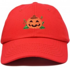 Baseball Caps Jack-O-Lantern Halloween Pumpkin Hat Mens Womens Baseball Cap - Red - CY18YZILILC $11.25