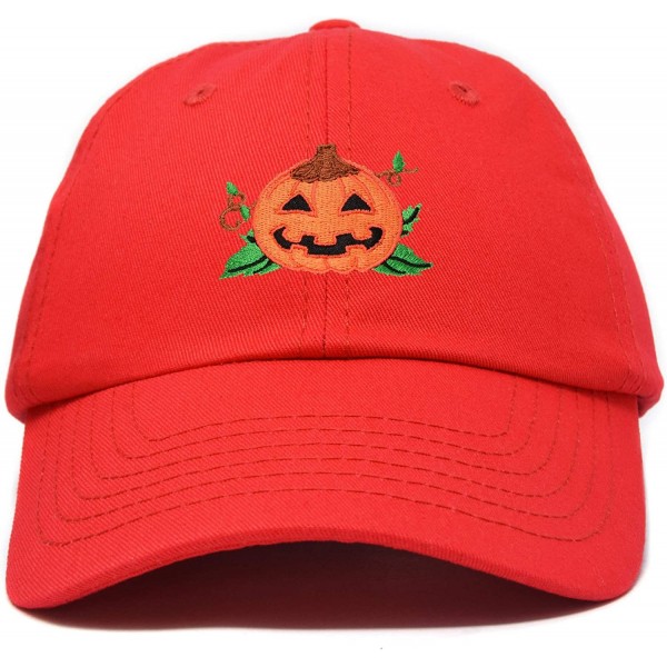 Baseball Caps Jack-O-Lantern Halloween Pumpkin Hat Mens Womens Baseball Cap - Red - CY18YZILILC $22.20