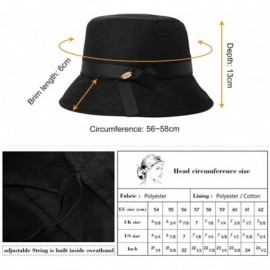 Bucket Hats Packable UPF Straw Sunhat Women Summer Beach Wide Brim Fedora Travel Hat 54-59CM - 00705_beige - CH18RL7874T $43.87