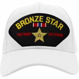 Baseball Caps Bronze Star - Vietnam Veteran Hat/Ballcap Adjustable One Size Fits Most - White - CW18L9XR5AI $26.62