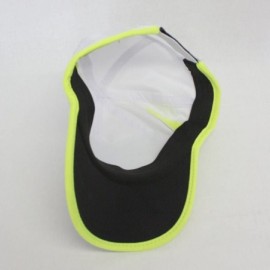 Baseball Caps Plain Pro Cool Mesh Low Profile Adjustable Baseball Cap - Upf 50+ White/Neon Yellow - CC18ERCZ8ZC $14.57