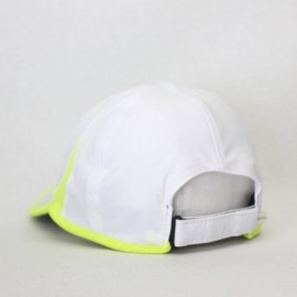 Baseball Caps Plain Pro Cool Mesh Low Profile Adjustable Baseball Cap - Upf 50+ White/Neon Yellow - CC18ERCZ8ZC $14.57