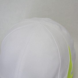 Baseball Caps Plain Pro Cool Mesh Low Profile Adjustable Baseball Cap - Upf 50+ White/Neon Yellow - CC18ERCZ8ZC $14.57