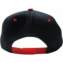 Baseball Caps Top Gun Adjustable Snapback Flat Bill Hat Baseball Cap Black and Red - C517YXONDC0 $10.56