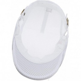 Newsboy Caps Men's Mesh Summer Hat Flat Ivy Cap Gatsby Newsboy Hat Hunting Cap - Mesh White - CH18S6NWSDY $8.41