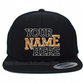 Baseball Caps Custom Hat. 6089 Snapback. Embroidered. Place Your Own Text - Black - C3188Z0M9D5 $30.18