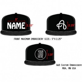 Baseball Caps Custom Hat. 6089 Snapback. Embroidered. Place Your Own Text - Black - C3188Z0M9D5 $30.18