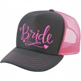 Baseball Caps Wedding Bridal Party Hat - Bride - Bachelorette Party - Pinkcharcoal-pink Print - C61854O2WT0 $27.05
