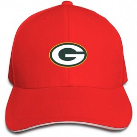 Baseball Caps Green Bay Packers Unisex Baseball Cap Men's Cap Adjustable Baseball Cap for Women-Gray - Red - CZ18ZKCUS45 $11.08