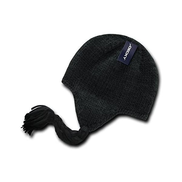 Skullies & Beanies Solid Peruvian Beanies - Black - CR114HXM5AZ $12.10