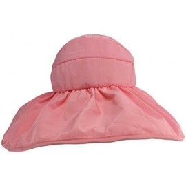 Sun Hats Adjustable Summer Beach Sun Visor Foldable Roll up Wide Brim Hat Cap for Girls or Lady XMZ11 - Pink - CJ121W62CJJ $1...