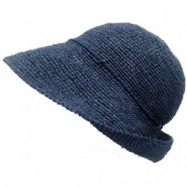 Sun Hats Dark Blue Crocheted Raffia Hat from Madagascar - CG11SIRH5A1 $46.25